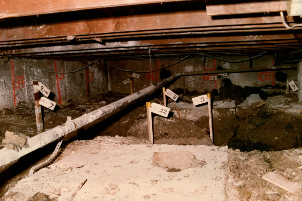 Imagen de archivo de la escena del crimen encontrada en la casa de Gacy.